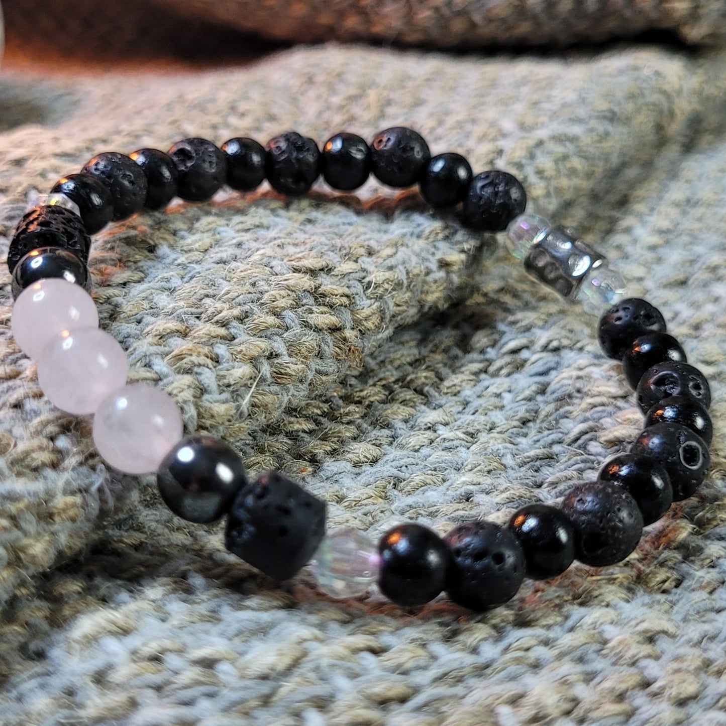 Heilsteinarmband "Rosenquarz"