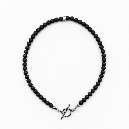 Kurze Onyxkette  "Black Beauty"