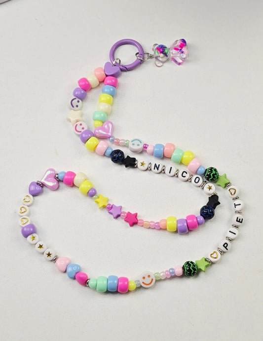 Kurze Handykette" Happy Vibes "